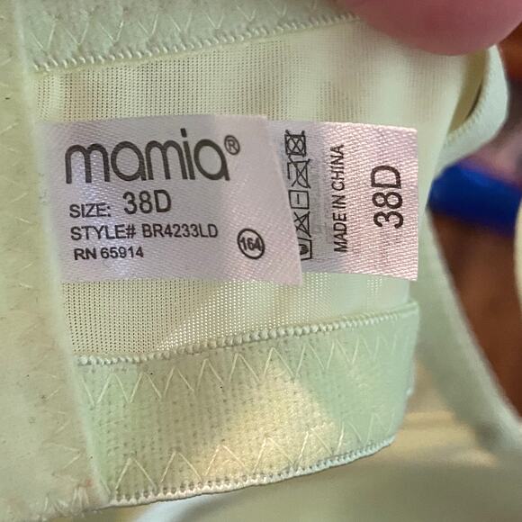 New Mamia Lingerie Bra 38D Lace Adjustable Straps Padded Cups Hook and Eye - Picture 4 of 10